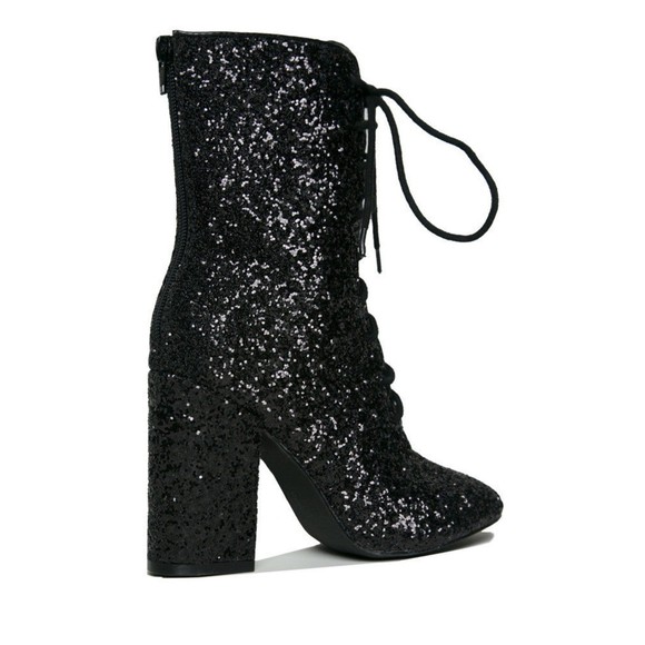 YRU Meteor Black Glitter Boots - Picture 5 of 7